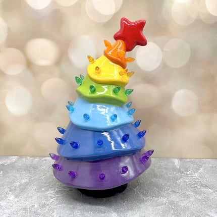 Whimsical Light Up Tree Rainbow