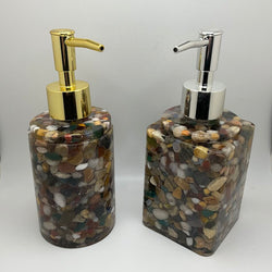 Resin-Soap/Lotion Dispenser-Square-Silver - view 2