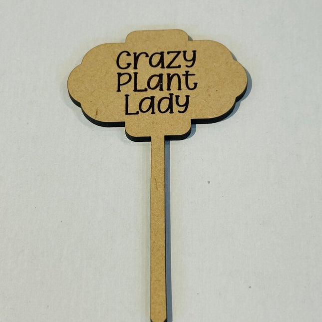 Plant Stake - Crazy Lady