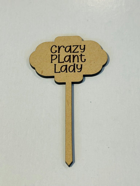 Plant Stake - Crazy Lady