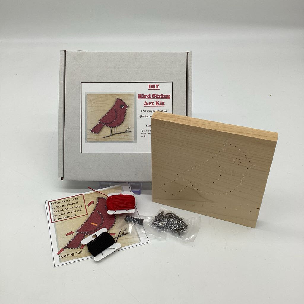 Diy String Art Kit Red Bird