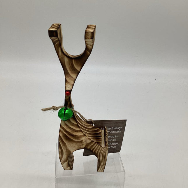 Wooden Reindeer with bell