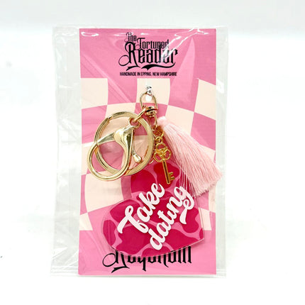 Fake Dating Trope Pink Keychain