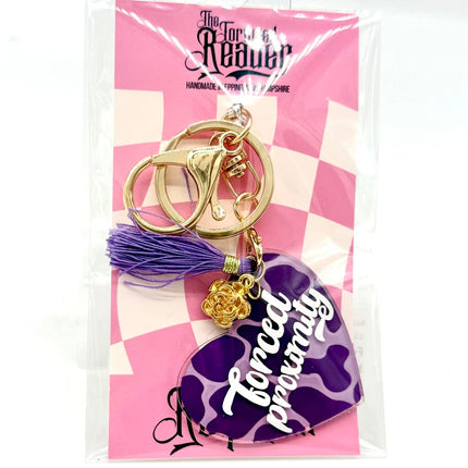 Forced Proximity Trope Purple Keychain