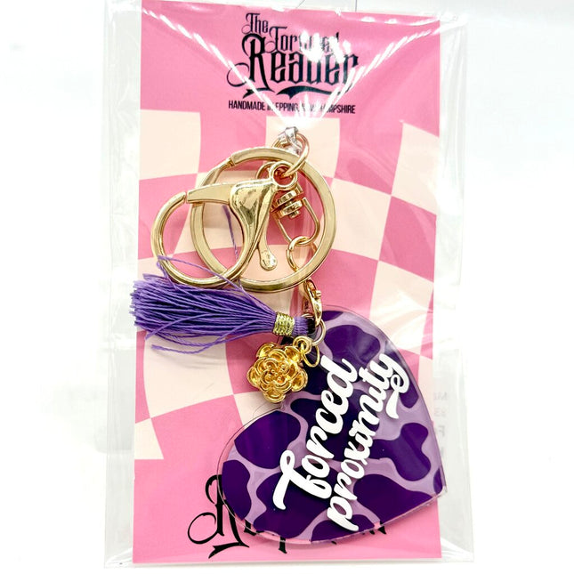 Forced Proximity Trope Purple Keychain
