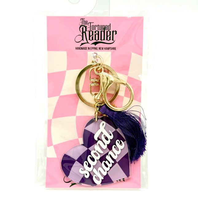 Second Chance Trope Purple Keychain
