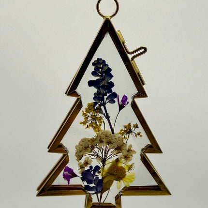 Tree Ornament w/Pressed Flowers