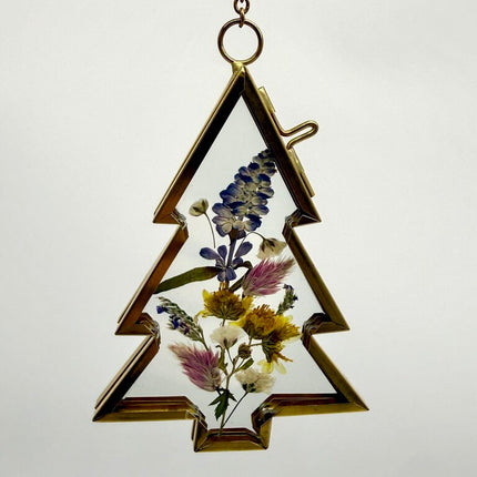Tree Ornament w/Pressed Flowers