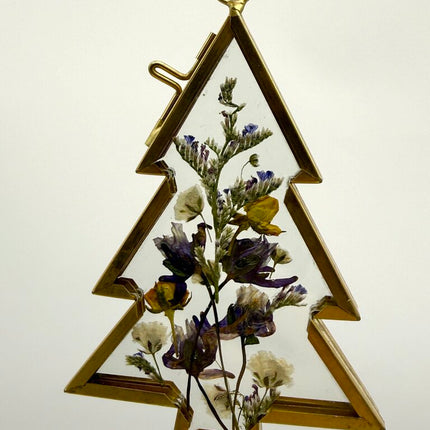 Tree Ornament w/Pressed Flowers