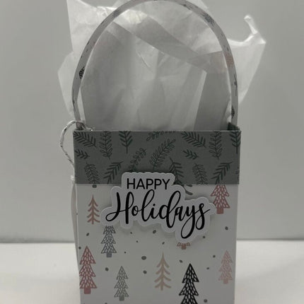 Mini Gift Bags - Happy Holidays Trees