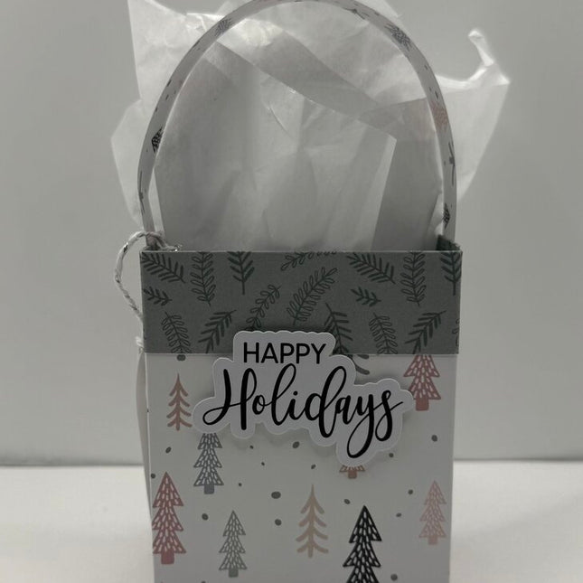 Mini Gift Bags - Happy Holidays Trees