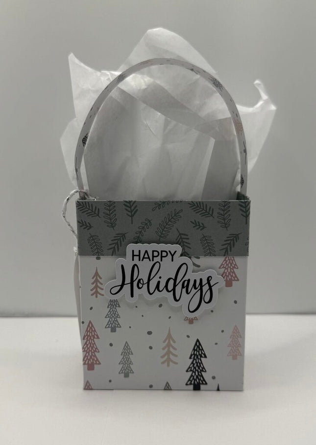 Mini Gift Bags - Happy Holidays Trees