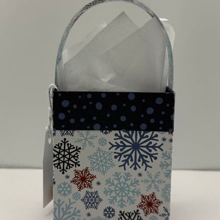 Mini Gift Bags - Blue/White Snowflakes