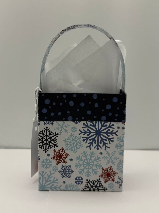 Mini Gift Bags - Blue/White Snowflakes