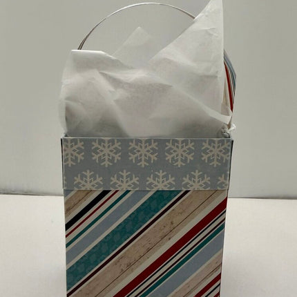 Mini Gift Bags - Stripes/Snowflakes