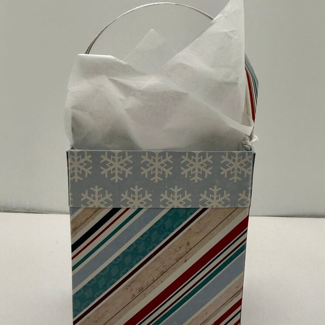 Mini Gift Bags - Stripes/Snowflakes