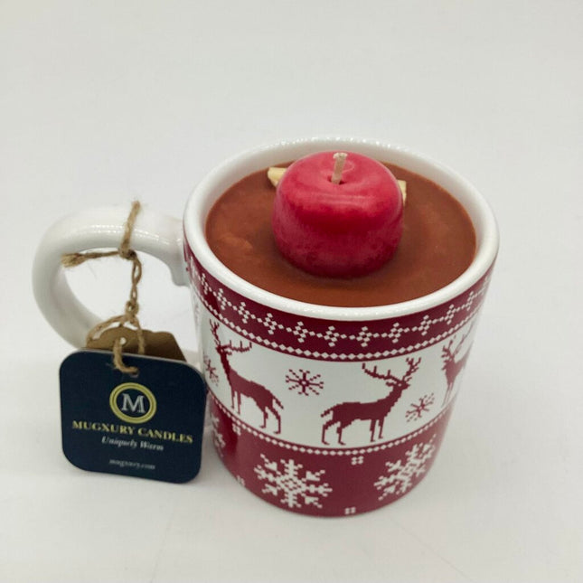 Apple Strudel (Sweater Pattern Mug) - Mug Candle - 100% soy wax