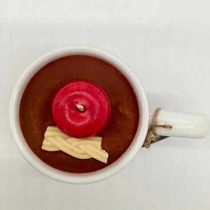Apple Strudel (Sweater Pattern Mug) - Mug Candle - 100% soy wax