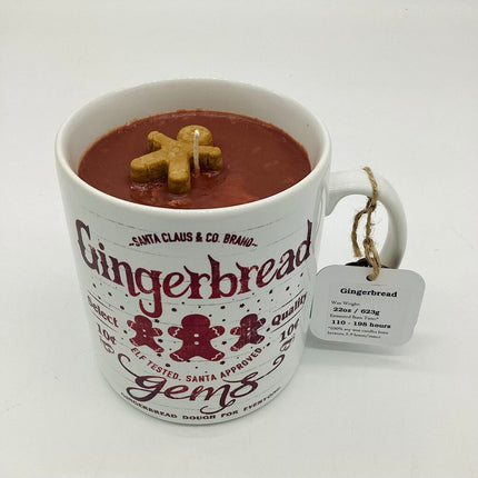 Gingerbread (Ginger Gems Giant Mug) - Mug Candle - 100% soy wax