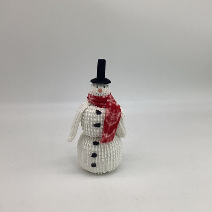 Small Chenille Snowman with Red Scarf