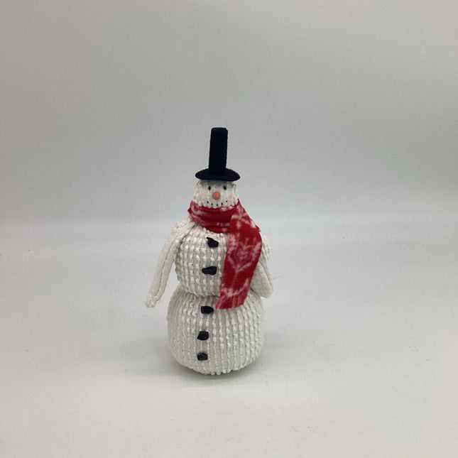 Small Chenille Snowman with Red Scarf