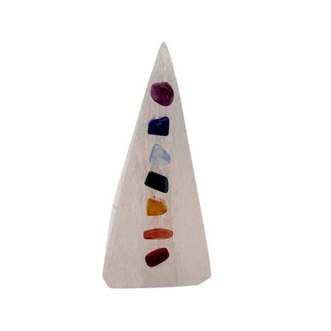 Selenite Chakra Tower