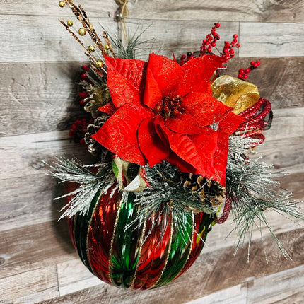Oversized Red & Green Hanging Christmas Ornament Decor