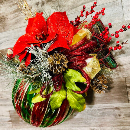 Oversized Red & Green Hanging Christmas Ornament Decor