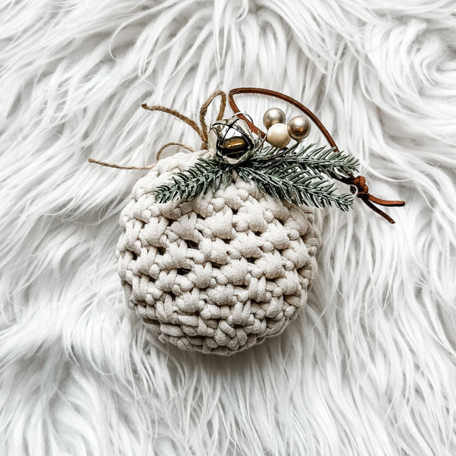Crochet Embellished Flat Ornament