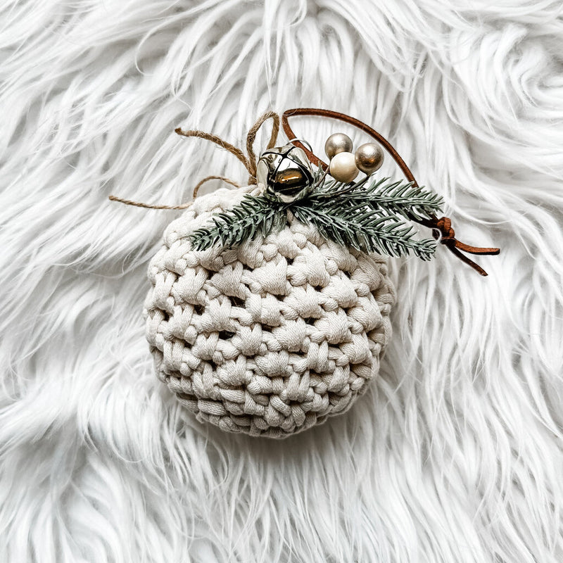 Crochet Embellished Flat Ornament