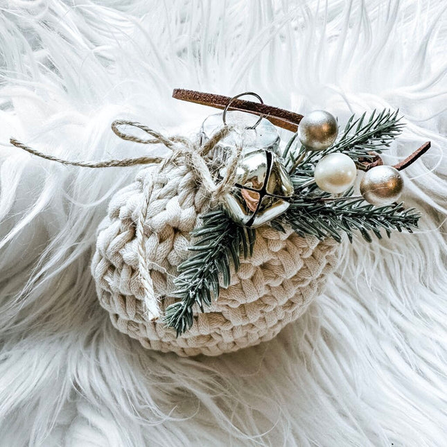 Crochet Embellished Flat Ornament