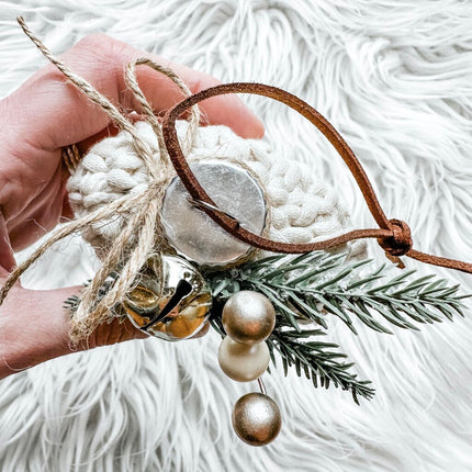Crochet Embellished Flat Ornament