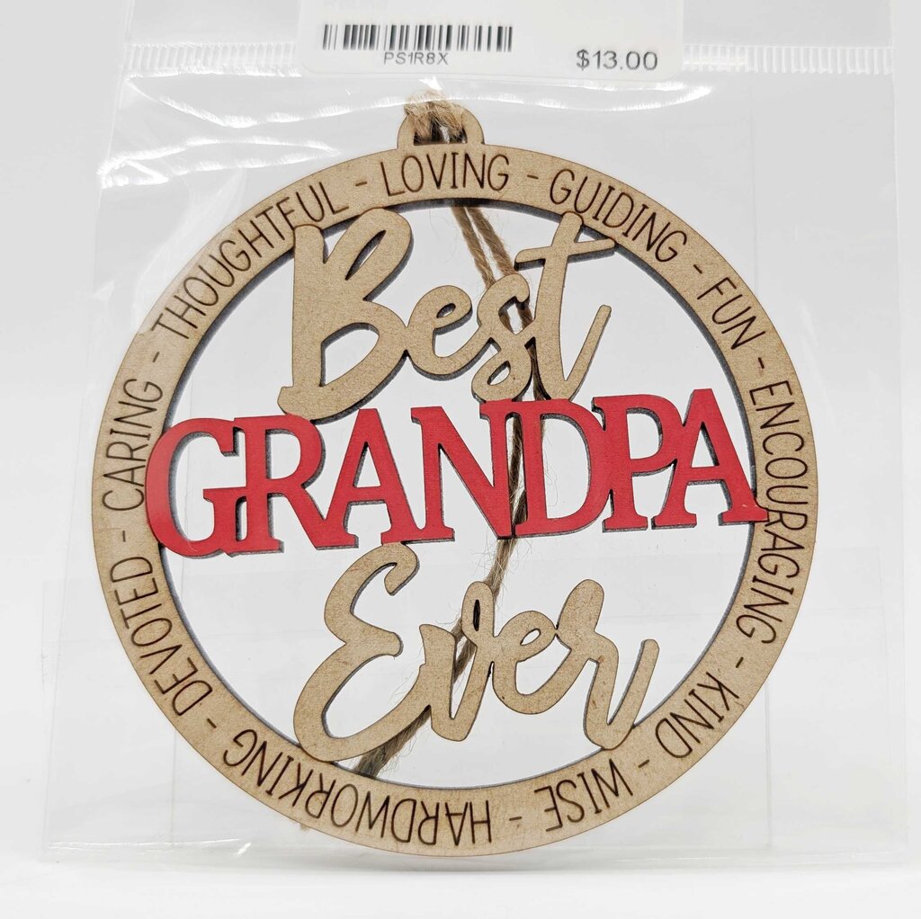 Ornament - Grandpa - Red