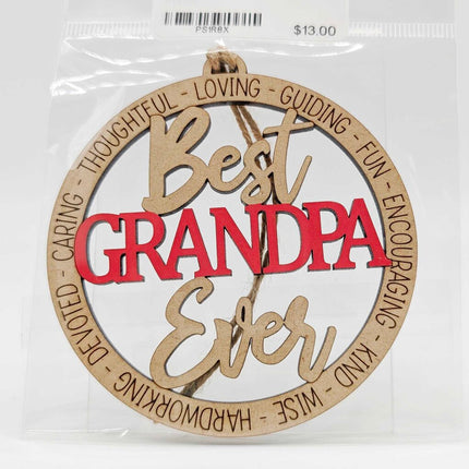 Ornament - Grandpa - Red