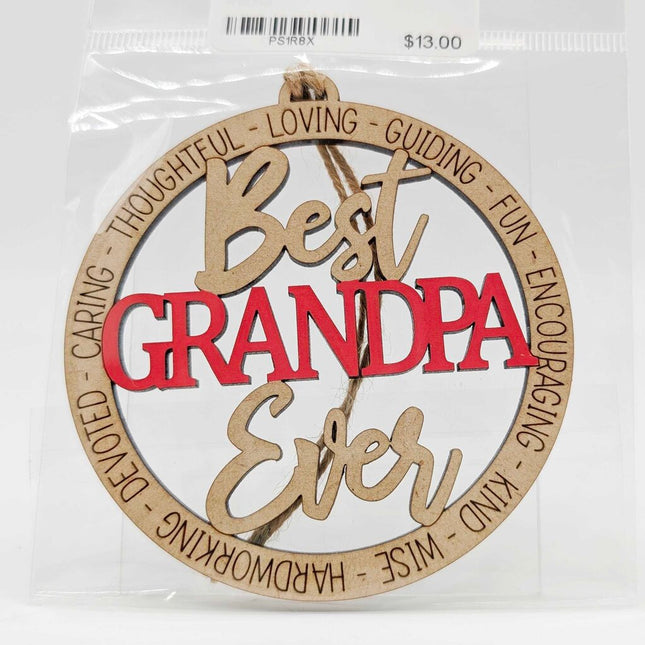 Ornament - Grandpa - Red