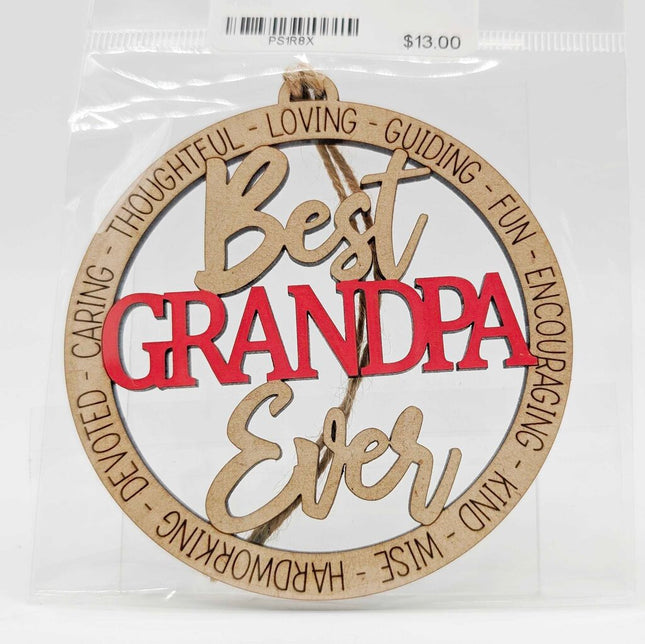 Ornament - Grandpa - Red
