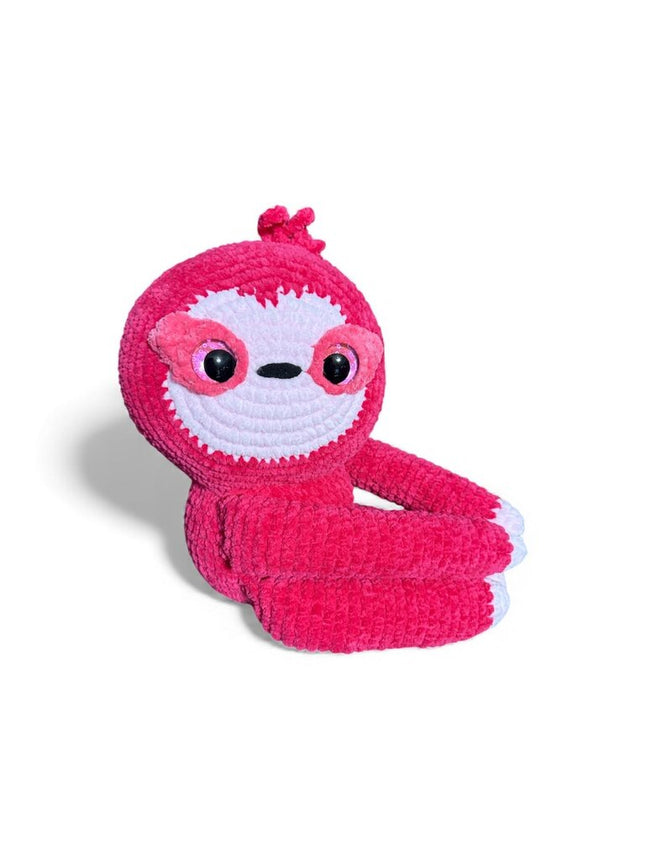 Crocheted giant sloth plushie