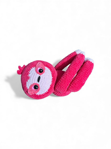 Crocheted giant sloth plushie