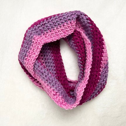 Infinity Scarf - Sweet Roll Raspberry Swirl