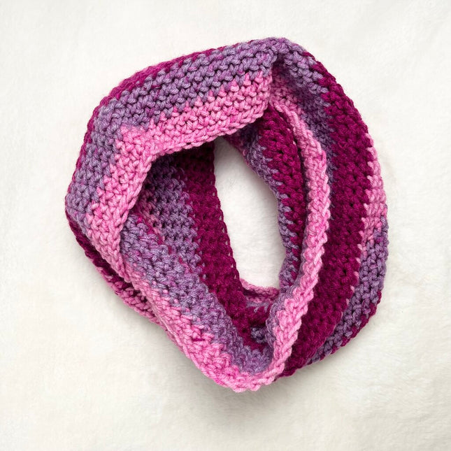 Infinity Scarf - Sweet Roll Raspberry Swirl
