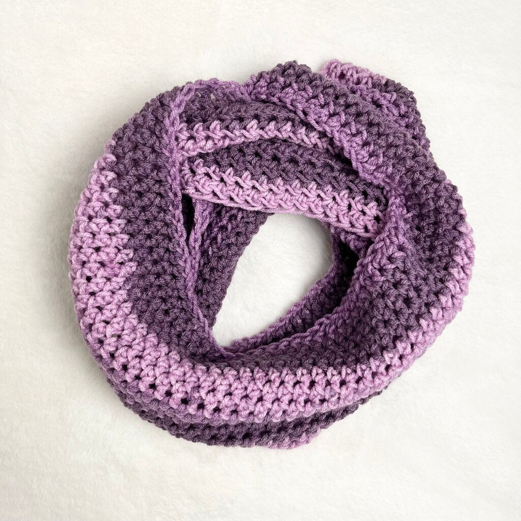 Infinity Scarf - Sweet Roll Grape Swirl