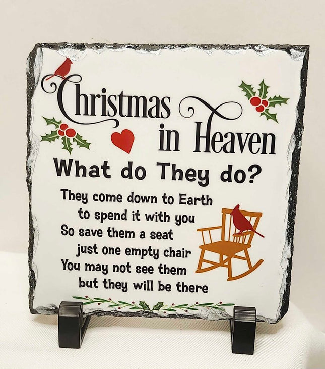 Shelf sitter- Christmas in Heaven slate