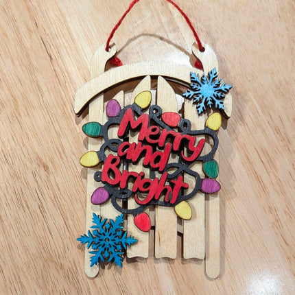 Ornament - Sled Merry and Bright