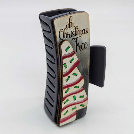 Hair Claw Med - Christmas Tree Peppermint Interchangeable