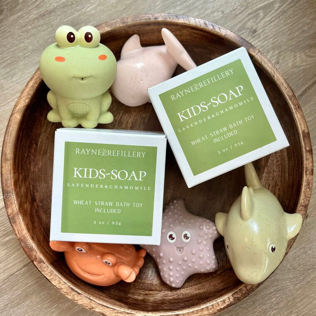 Kids Soap with Wheat Straw Bath Toy - Octopus