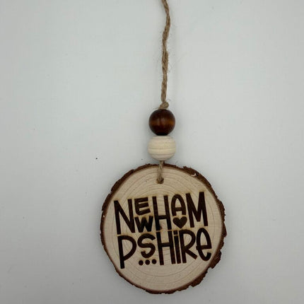 NH Wood Slice Ornament