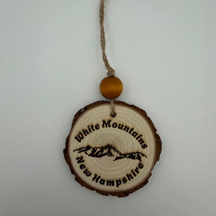 White Mtns Wood Slice Ornament