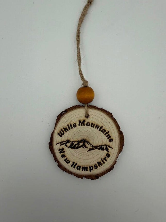 White Mtns Wood Slice Ornament