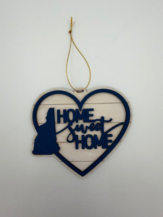 NH HSH Blue/White Layered Wood Ornament