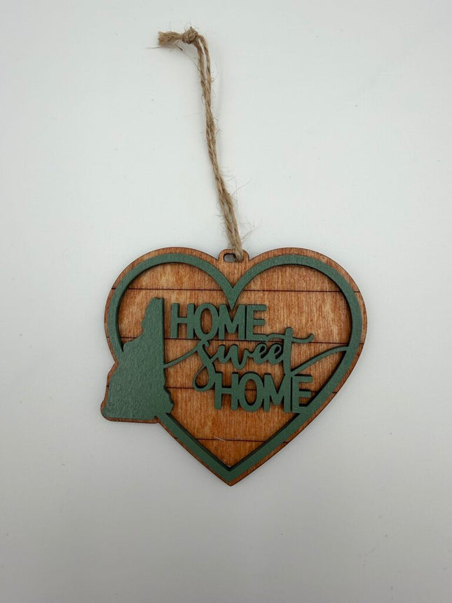 NH HSH Green/Stained Layered Wood Ornament